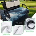 thumbnail image 5 of Golf Cart Seat Covers for 2 Seater, Blue Abstract Art Soft Microfiber Cart Seat Towel Blanket, Modern Waves Art Absorbent Breathable Non Slip Bench Seats Protector for Golf Course 51"x31", 5 of 9