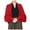 Red, variant on Women's Kimono Batwing Cable Knitted Slouchy Wrap Open Front Sweater Cardigan Brown One Size