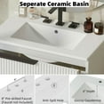 thumbnail image 4 of Barara King Storage Cabinet, Bathroom Vanity,30" Bathroom Vanity with Ceramic Sink and Full-Extension Drawers, White, 4 of 13