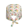 thumbnail image 2 of Salouo Cute Baby Dinosaurs Print Adjustable Working Caps,1 Pcs Working Hats Elastic Scrub Hats Elastic Tie Back Hats Unisex Nurse Scrub Cap Nurse Hats ,One Size, 2 of 7