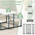 thumbnail image 5 of Auranook Picnic Table Bench Set for 2-4 People Outdoor Rectangular Camping Dining Table, HDPE Tabletop, Metal Frame, 5 of 9