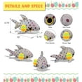 thumbnail image 2 of DolliBu Big Eye Dotted Shark with Yellow Easter Egg Plush - Perfect Shark Stuffed Animals for Easter Basket, Cute Easter Egg Stuffed Animal Spring Toys for Girls, Boys, and Babies - 10 Inches, 2 of 5