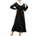 thumbnail image 2 of Sentmoon Zip up Black Dresses for Women Long Sleeve Fall Dresses for Women 2024 Abaya Fashion Solid Color Short Dresses,Loose Flowy Workout A-line Dresses Black L, 2 of 9