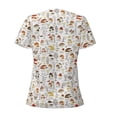 thumbnail image 4 of Naloa Mushrooms And Butterflies Print T-Shirts Short Sleeve V Neck Tees for Women Fashion Tops Trendy Lightweight Soft Casual Summer Outfits Clothes, 4 of 5