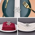 thumbnail image 5 of Xiao Hua 12pcs Christmas Napkin Rings,Xmas Napkin Ring Holders Dinner Tables Rings for Christmas, Thanksgiving,Weddings,Family Gatherings Table Settings Decoration (Snowflake), 5 of 5