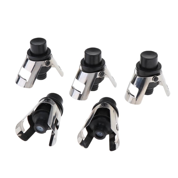 Tapón para Sellador , Paquete de 5 Tapones para Botellas de material acero Inoxidable, Accesorios para Vino