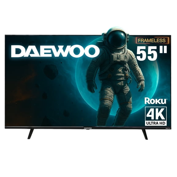 Daewoo  Smart TV 70 pulgadas  4K UHD LED  Roku TV  Dolby Audio  WiFi  4 HDMI 2 USB AV  Netflix YouTube Prime Video  Modelo DAW70UR