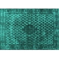 thumbnail image 1 of Ahgly Company Machine Washable Indoor Rectangle Abstract Turquoise Blue Contemporary Area Rugs, 8' x 10', 1 of 4