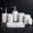 White, variant on 6-Piece Bathroom Accessories Set Black Modern Stylish Storage