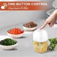 thumbnail image 3 of 450ML Electric Garlic Chopper, Mini Portable Food Processor, Garlic Grinder Masher for Onion, Ginger, Chili, Fruit, Vegetable, Meat, 3 of 5