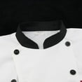 thumbnail image 4 of Hombres Mujeres Chef's Uniform Chef Coat Jacket Hotel Restaurant White XXL Cola Chef Jacket Uniforme para hombres, 4 of 8