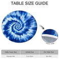 thumbnail image 6 of Blue White Tie Dye Spiral Pattern Round Fitted Tablecloth with Elastic Edge,Dining Table Cover Waterproof,Outdoor Round Tablecloth for Camping,Dining,Indoor and Outdoor, 6 of 7