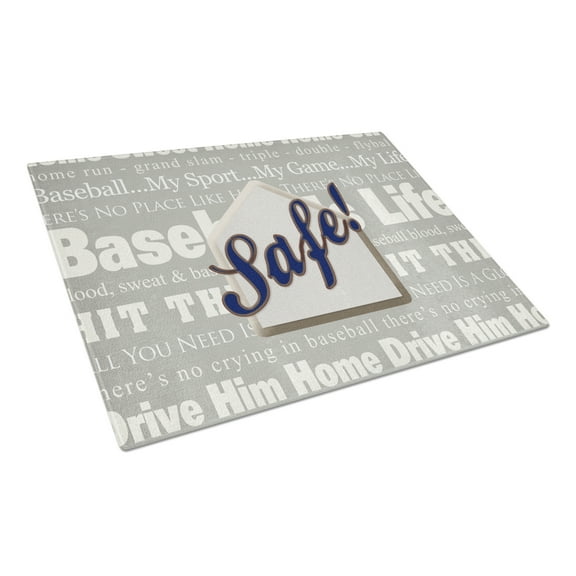 Caroline's Treasures Safe at Home Glass Cutting Board Large Size