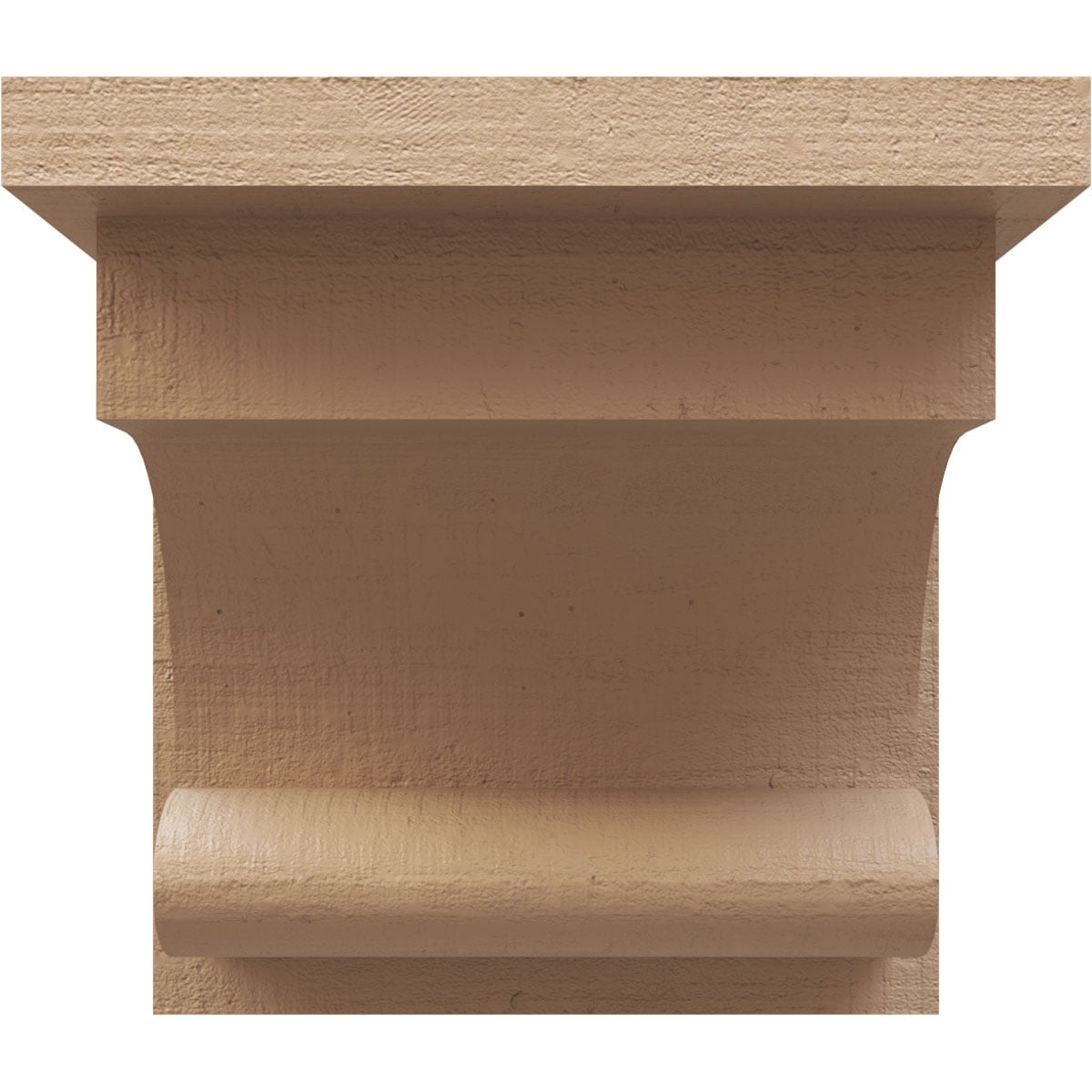 9"W x 9"D x 9"H Wide Alma Rough Cedar Woodgrain TimberThane Corbel, Primed Tan