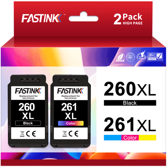260 Ink Compatible with Canon 260/261 Ink for Canon 260 Ink (2 Pack)