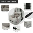 thumbnail image 3 of Unique Bargains Dog Car Seat Adjustable Straps Dog Booster Seat for Small Medium Large Dogs and Cats Pet for Car Grey, 3 of 8
