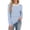 Blue, variant on Vivianyo HD Women's Crew Neck Striped Shirts, Womens Casual Loose Long Sleeve Shirt for Spring Fall, Sizes S-3XL
