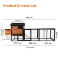 thumbnail image 2 of Outdoor Wooden Chicken Coop with Waterproof UV-Resistant Roof & Enclosed Run, Elevated House with Nesting Box, Slide-Out Tray & Predator-Proof Design, Rabbit Hutch Bunny Cage, for Outdoor Backyard, 2 of 9