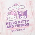 thumbnail image 7 of Hello Kitty & Friends Snack Shop Character Faces Women's Pink Cloud Wash Crew Neck Long Sleeve Fleece Sweatshirt -Medium, 7 of 7