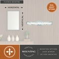 thumbnail image 4 of Marseille 24 in. LED Chrome Bath Bar Bathroom Vanity Light Clear Glass, 4 of 10