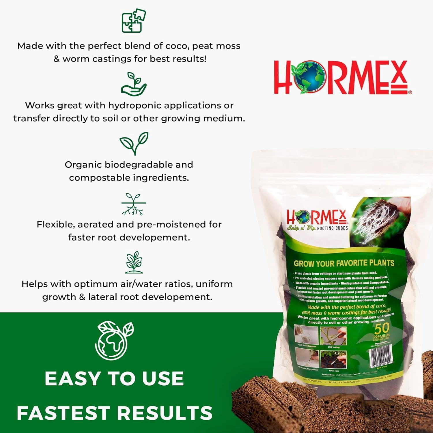 Rooting Powder #3 & Cubes for Cultivation Combo – Hydroponic Roots Growth & Propagation Kit