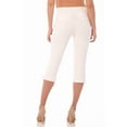 thumbnail image 3 of Rekkuna Women's Pull-On Stretchy Comfort Capri Pant with Hidden Pocket in the Waistband (18, White), 3 of 6