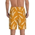 thumbnail image 2 of Balery Autumn Orange Wheat Men's Cotton Knit Pajama Shorts Waistband & Pockets,Short Pajama Pants-X-Large, 2 of 8