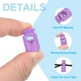 thumbnail image 3 of Uxcell Plastic Cord Lock, Single Hole Spring Toggle Stopper Adjustable Cord Stop Fastener End Purple, 3 of 6