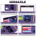 thumbnail image 4 of Portapapeles tipo folio KLLVE, color morado, con bolsa de almacenamiento con cierre y 5 carpetas, 4 of 6