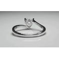 thumbnail image 3 of solitaire jewels 1.5CT Heart Moissanite Cross Over Shank Solitaire Engagement Ring For Women, 10K White Gold, 3 of 5