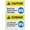 Warning Sign 1, variant on Caution Read User Guide Before Operating Bilingual Spanish Aluminum Metal Tin Sign 8"x12" - Safety Restriction Alert Warning Plate, Bilingual User Guide Sign