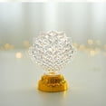thumbnail image 4 of Battery Powered LED Night Light Decorative Table Lamp, Diamond-Cut Crystal Style with Gold Base, Portable Bedside Light for Bedroom, Party, Kids, 4 of 5