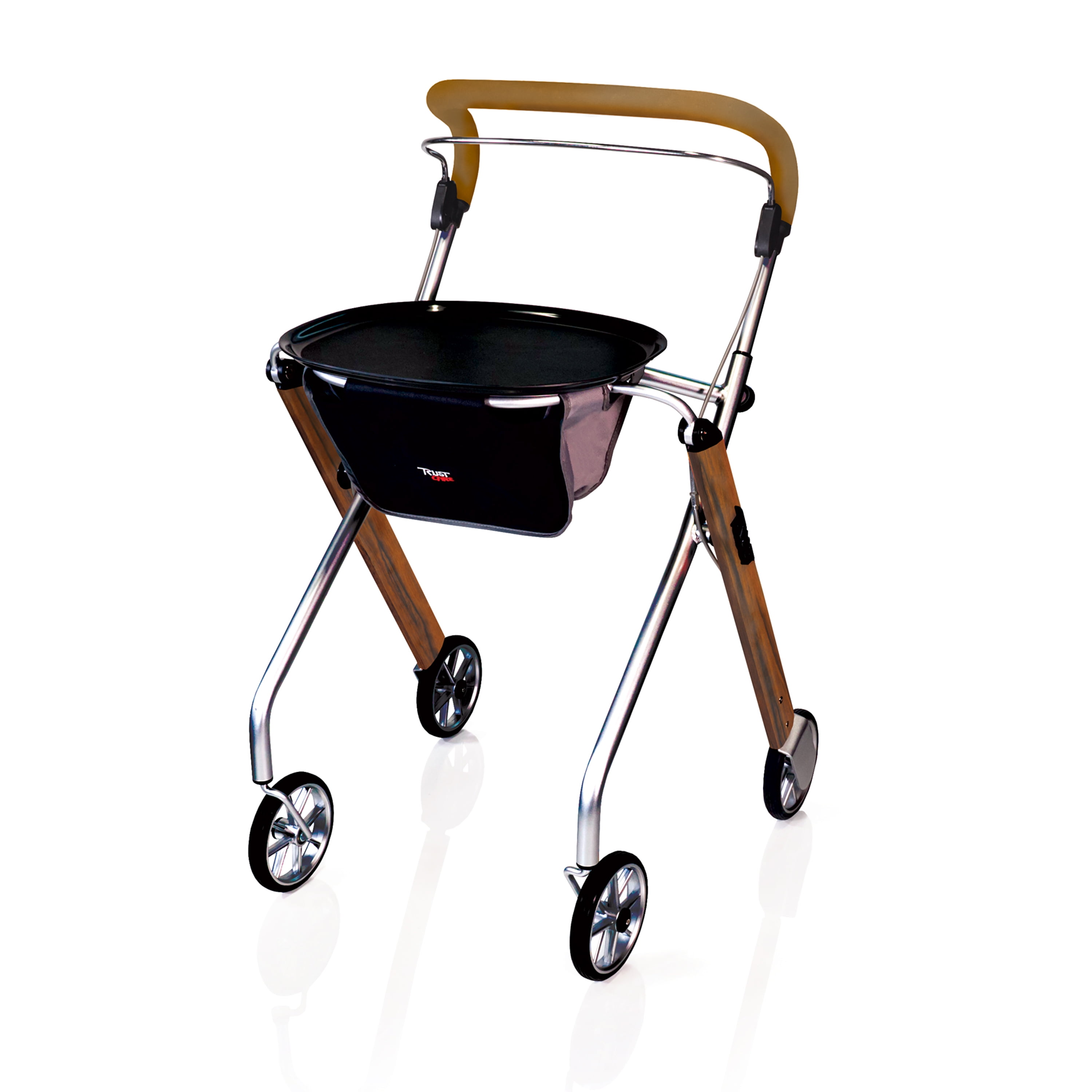 Stander Let’s Go Indoor Rollator, Lightweight Four Wheel Euro Style