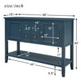 thumbnail image 3 of Harper & Bright Designs Console Table Buffet Sideboard Sofa Table with Four Storage Drawers Two Cabinets and Bottom Shelf, Light Navy, 3 of 11
