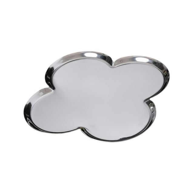 Bandeja de plato bandeja decorativa plato de almacenamiento en forma de flores plato de joyería de escritorio para aretes Collar de lápiz labial de plata