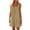 Z-Khaki372, variant on JIAYUE Women's Dress Solid Color Sleeveless O-Neck Above Knee Beach Style Loose Spaghetti Strap Stylish Female Dresses