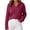 Wine, variant on Guluxicc Women's Ribbed Sweaters Quarter Zip V Neck Collared Long Sleeve Pullover Sweaters for Everyday Fall Winter