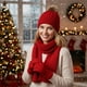 thumbnail image 5 of Solid Color Knitted Hat Three-piece Set For Winter Warm And Cold-proof Thick Outdoor Wool Hat Scarf Gloves Set, 5 of 6