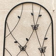 thumbnail image 4 of Holaki 2/4 Pack Metal Garden Trellis 71"/86.7" Outdoor Climbing Plant Support for Roses,Flowers,Rustproof Durable Black Galvanized Tube,Black, 4 of 10
