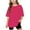 Hot Pink, variant on Ohufall Kids T Shirts for Girls & Boys 5-15, Fashion Solid Color Casual Short Sleeve Tees for Children Summer Loose Fit Breathable Crew Neck T-shirt