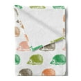 thumbnail image 2 of Hedgehog Soft Flannel Fleece Blanket, Print of Pencil Drawn Colorful Hedgehogs Arranged on a Plain Background, Cozy Plush for Indoor and Outdoor Use, 50" x 60", White and Multicolor, by Ambesonne, 2 of 5