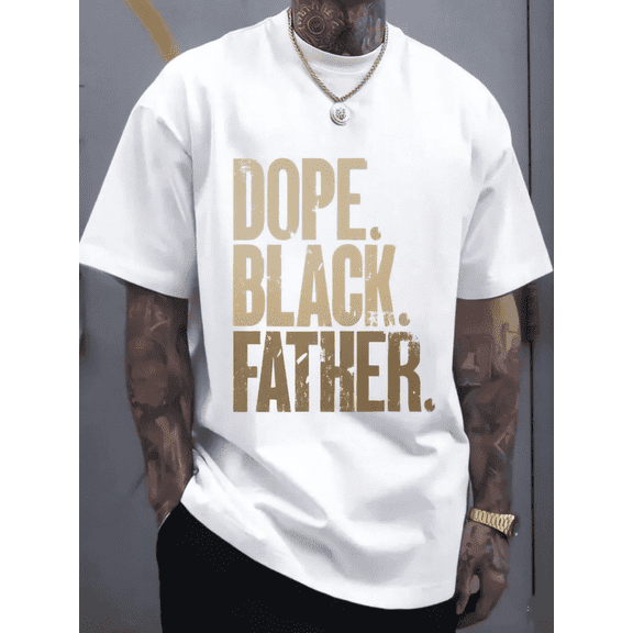 100% Cotton Shirt Black Dad Dope Black Father Fathers Day T-Shirt