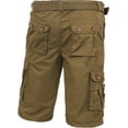 thumbnail image 3 of Ma Croix Men's Premium Utility Loose Fit Twill Cargo Shorts with Belt, 3 of 3
