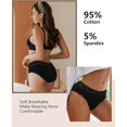thumbnail image 4 of AWAYTR Women Cotton Underwear Sexy Lace Bikini Panties Cotton Hipster Briefs 6 Pack S-XL, 4 of 11