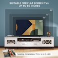 thumbnail image 6 of Farmhouse Entertainment Center with 2 Drawers& 2 Doors, TV Stand for TVs up to 80 Inch for Living Room,White, 6 of 8