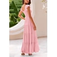 thumbnail image 3 of PRETTYGARDEN Women's Summer Flowy Maxi Dress Casual Cap Sleeve V Neck Smocked Beach Sundress, 3 of 8