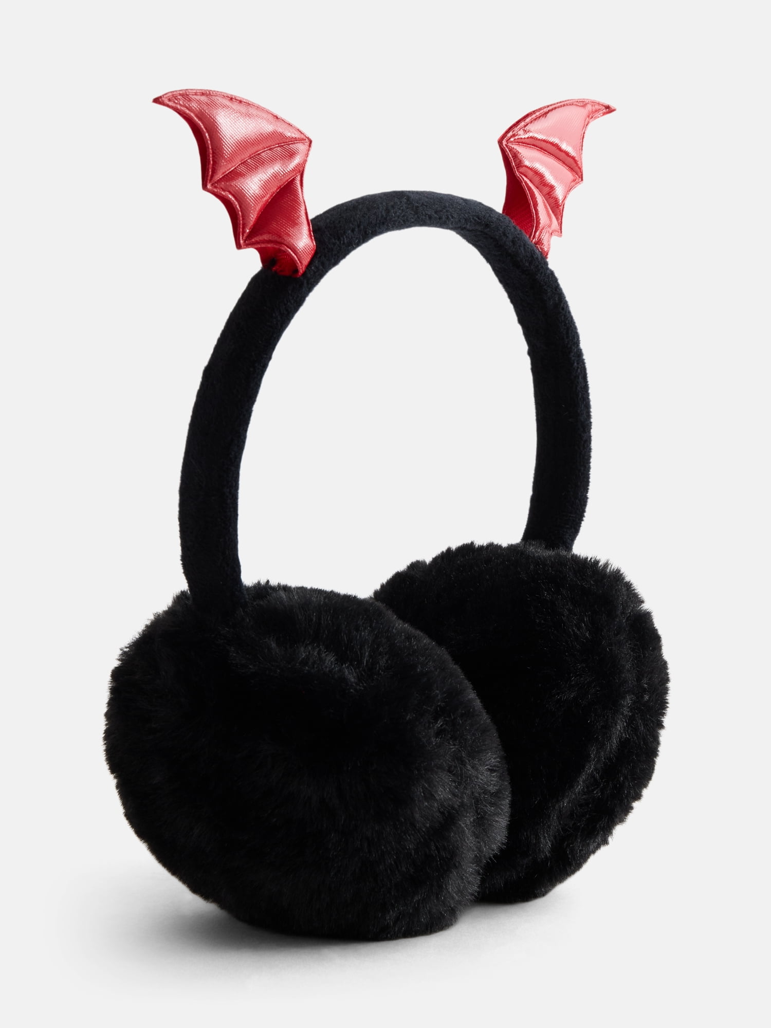 Halloween Women’s Bat Earmuffs from Way to Celebrate, Black/Red