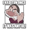 thumbnail image 2 of Womens Snow White and the Seven Dwarfs Grumpy I Had Fun Once T Shirt, 2 of 4
