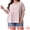Light Pink, variant on DARING DIVA Women's Plus Babydoll Crew Neck Flowy Blouse 1X White