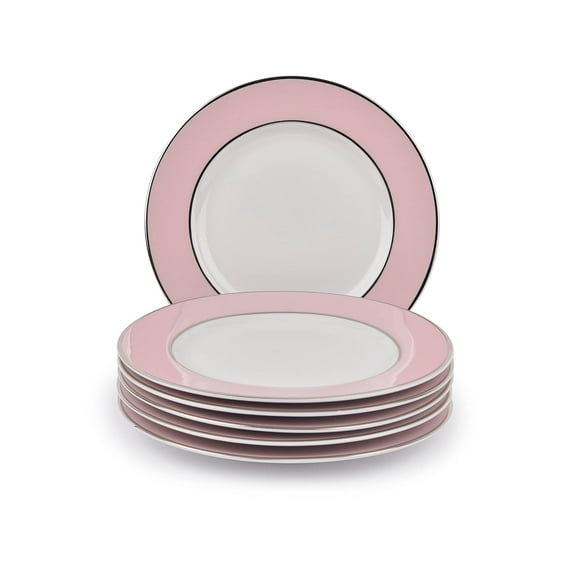 Pink Ceramic Bloom Quarter Plate Set Of 6 | Multipurpose Serving Plate | Premium Serve Ware, Dinnerware & Tableware